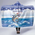 Afro Chirstmas Cabo Verde Football Hooded Blanket Allez Tubaroes Azuis - African Pride