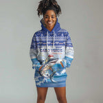 Afro Chirstmas Cabo Verde Football Personalized Hoodie Dress Allez Tubaroes Azuis - African Pride