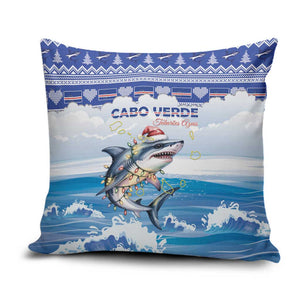 Cape Verde Football Christmas Pillow Cover Feliz Natal Tubaroes Azuis