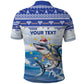 Afro Chirstmas Cabo Verde Football Personalized Polo Shirt Allez Tubaroes Azuis - African Pride