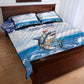 Afro Chirstmas Cabo Verde Football Quilt Bed Set Allez Tubaroes Azuis - African Pride