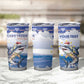 Afro Chirstmas Cabo Verde Football Personalized Tumbler Cup Allez Tubaroes Azuis - African Pride