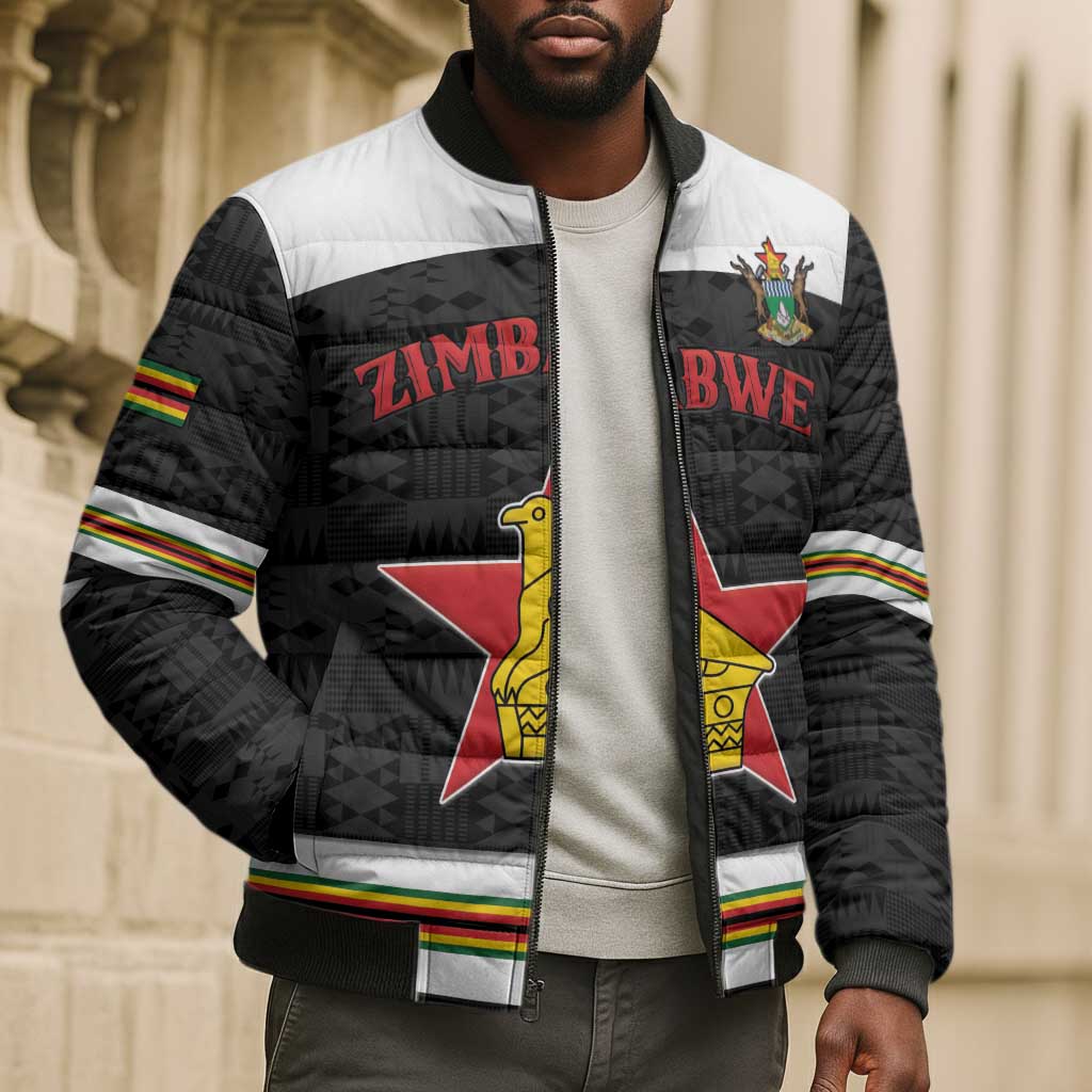 Custom Hockey Zimbabwe Bomber Puffer Jacket Go Champions