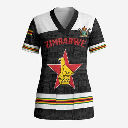 Custom Hockey Zimbabwe Scrub Top Hatirohwe - We don’t lose - African Pride