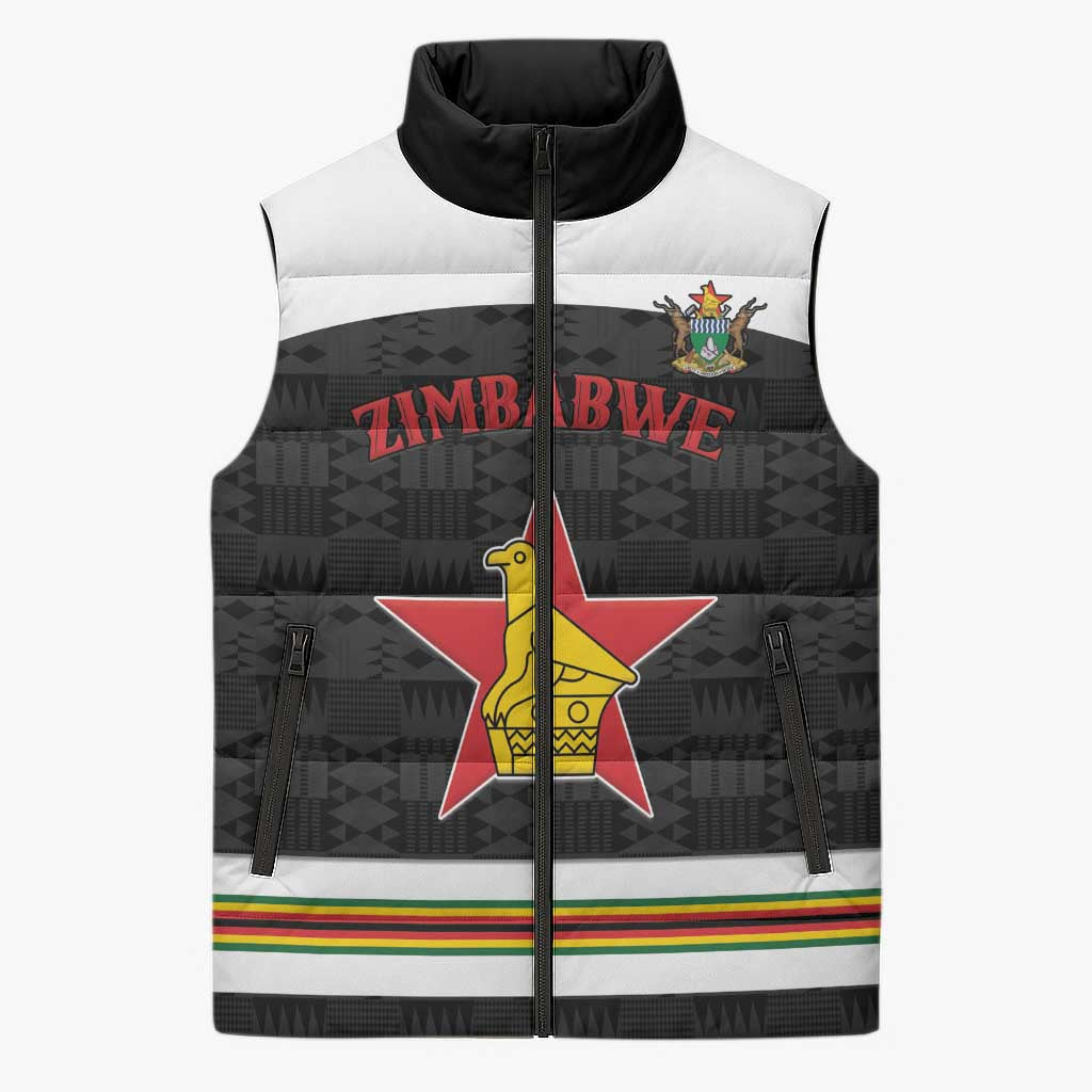 Custom Hockey Zimbabwe Sleeveless Puffer Jacket Go Champions