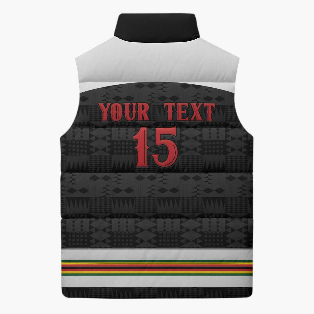 Custom Hockey Zimbabwe Sleeveless Puffer Jacket Go Champions
