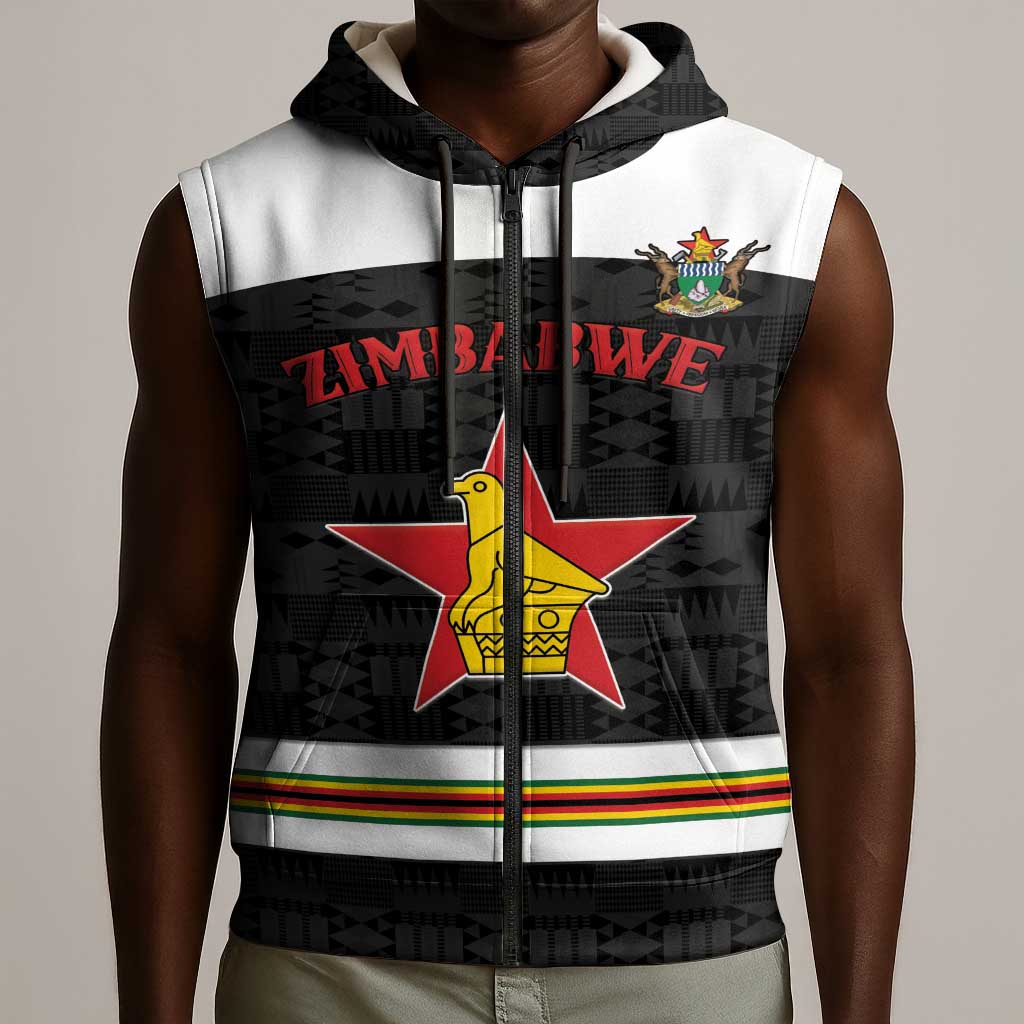 Custom Hockey Zimbabwe Sleeveless Zip Hoodie Hatirohwe - We don’t lose - African Pride