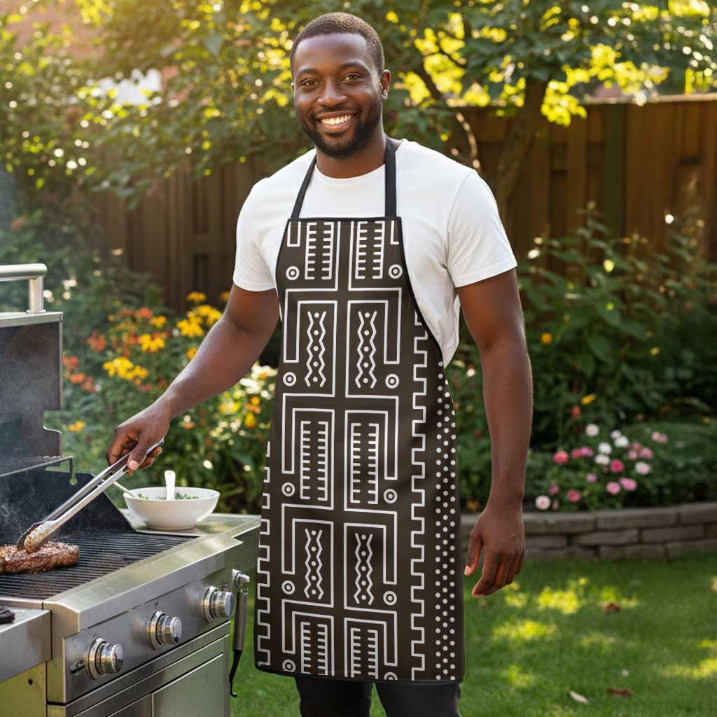 Mali Mud Cloth Apron Bogolanfini Pattern