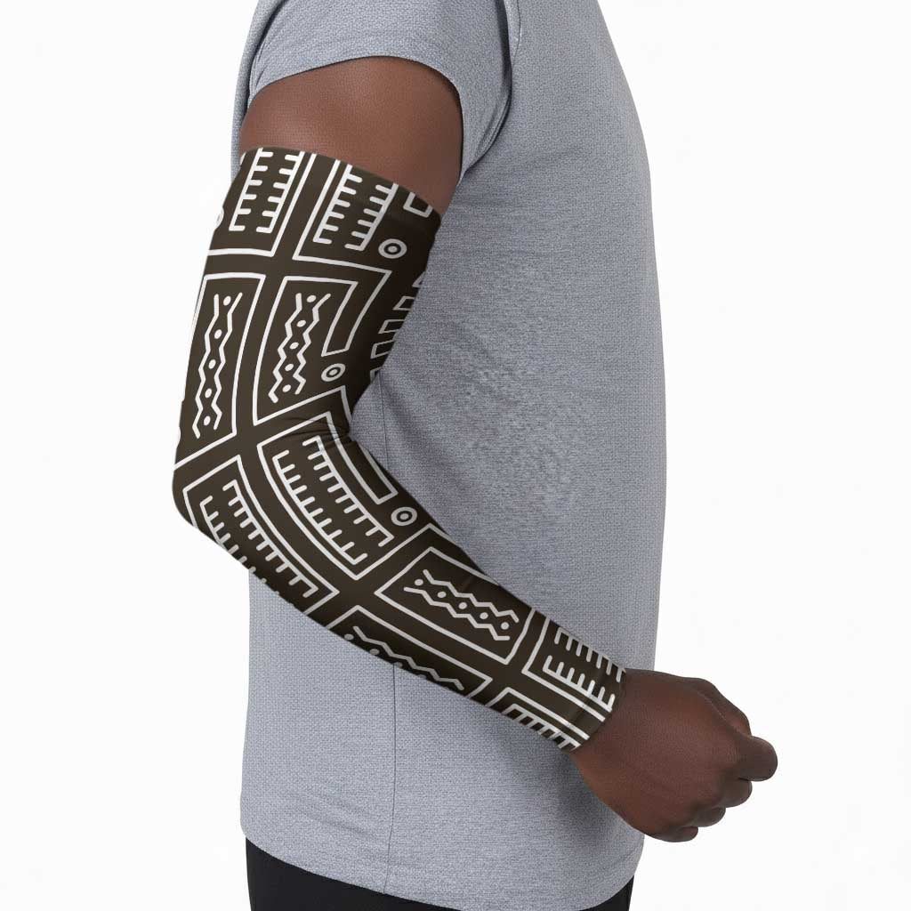 Mali Mud Cloth Arm Sleeves Bogolanfini Pattern