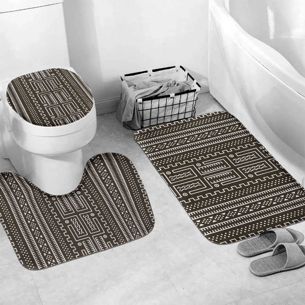 Mali Mud Cloth Bathroom Set Bogolanfini Pattern