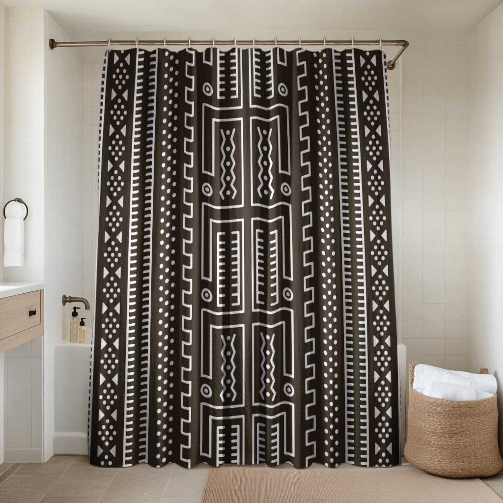 Mali Mud Cloth Bathroom Set Bogolanfini Pattern