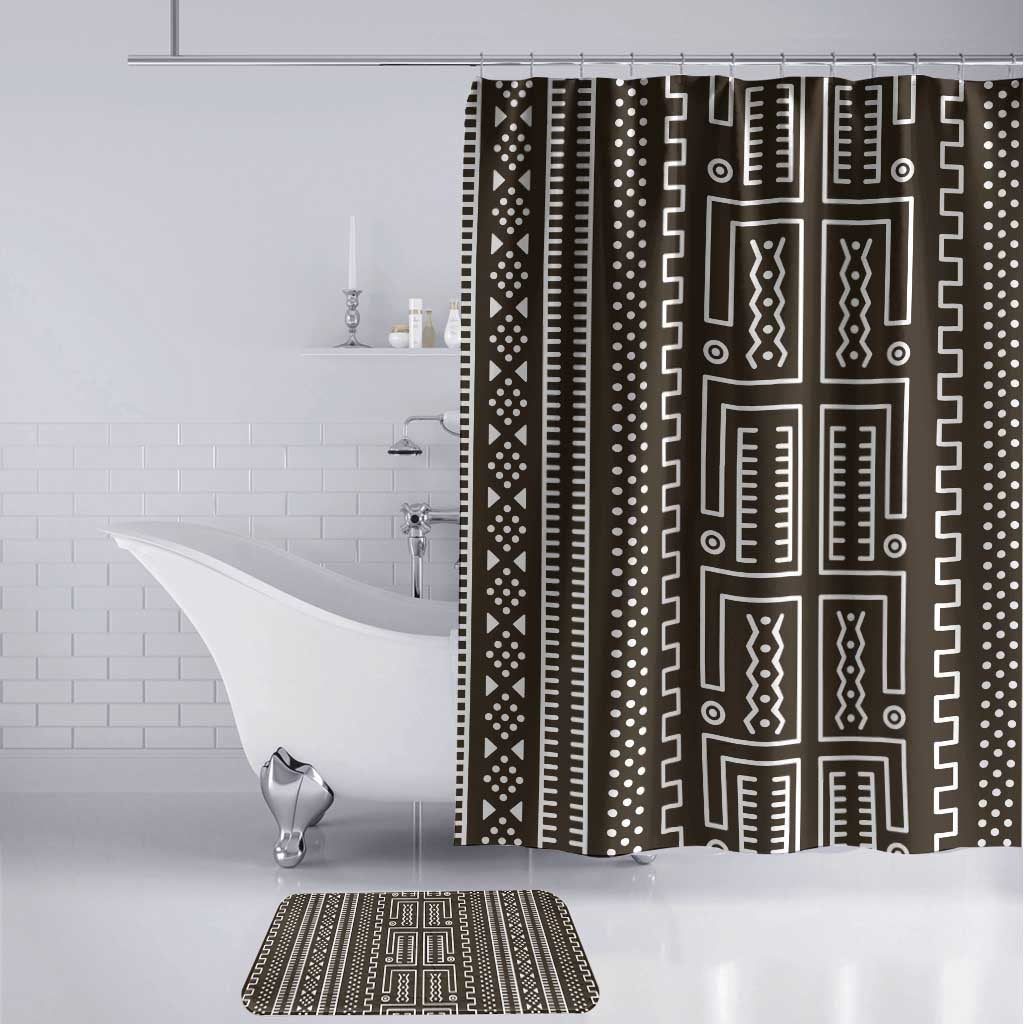 Mali Mud Cloth Bathroom Set Bogolanfini Pattern
