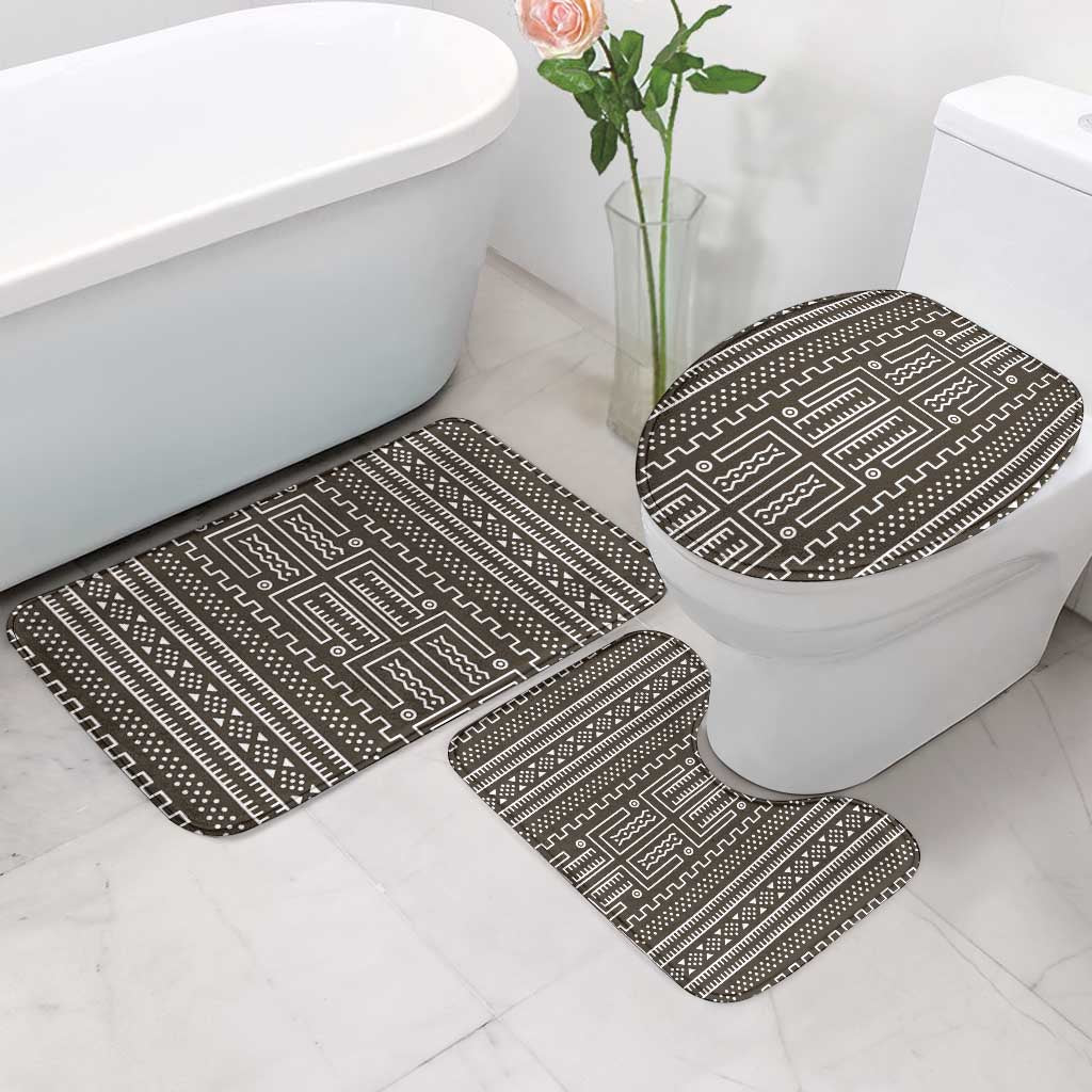 Mali Mud Cloth Bathroom Set Bogolanfini Pattern