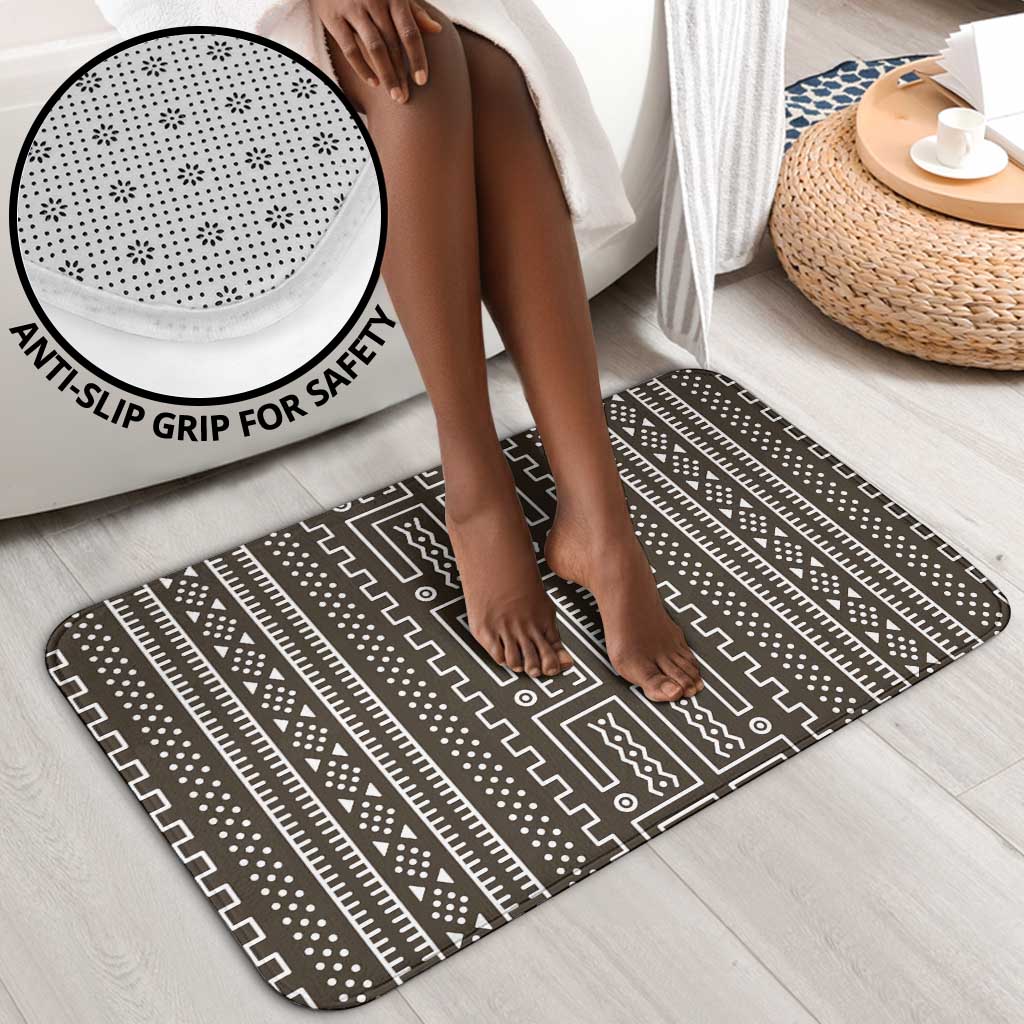 Mali Mud Cloth Bathroom Set Bogolanfini Pattern