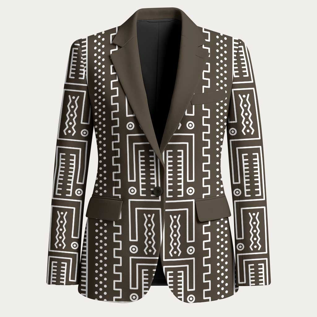 Mali Mud Cloth Blazer Bogolanfini Pattern