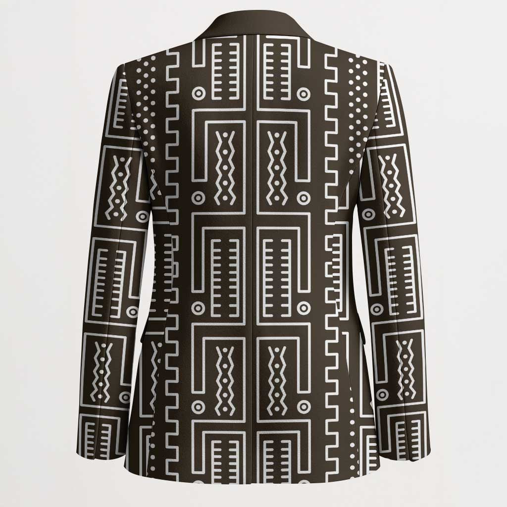 Mali Mud Cloth Blazer Bogolanfini Pattern