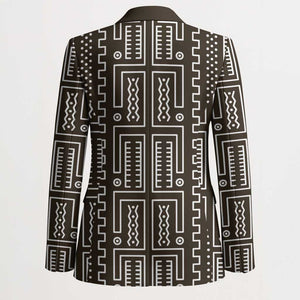 Mali Mud Cloth Blazer Bogolanfini Pattern