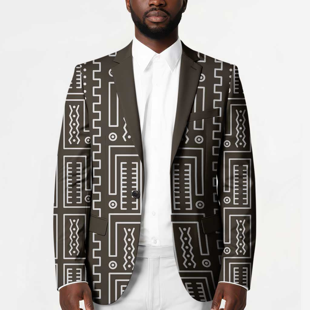 Mali Mud Cloth Blazer Bogolanfini Pattern