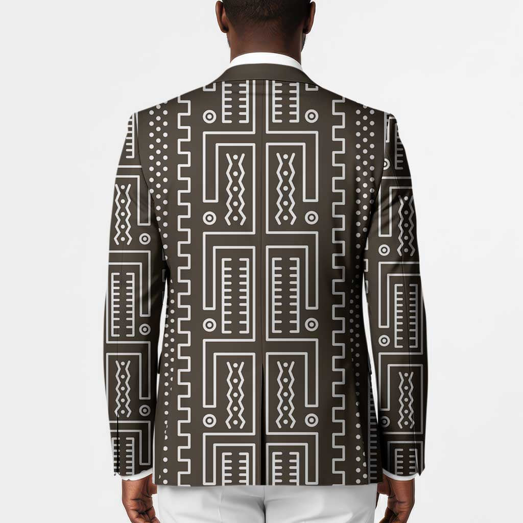 Mali Mud Cloth Blazer Bogolanfini Pattern