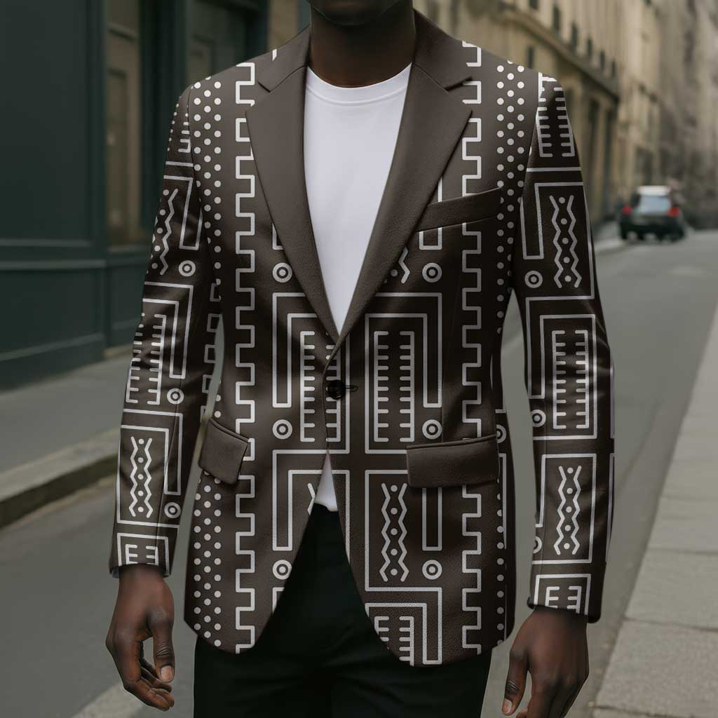 Mali Mud Cloth Blazer Bogolanfini Pattern