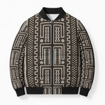 Mali Mud Cloth Bomber Puffer Jacket Bogolanfini Pattern