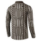 Mali Mud Cloth Button Sweatshirt Bogolanfini Pattern