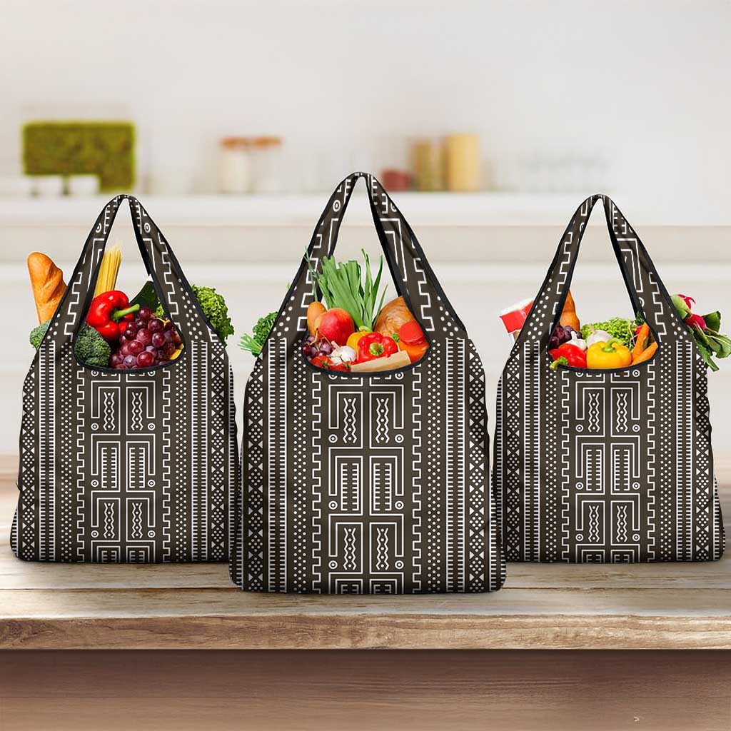 Mali Mud Cloth Bogolanfini Pattern Grocery Bag - African Pride