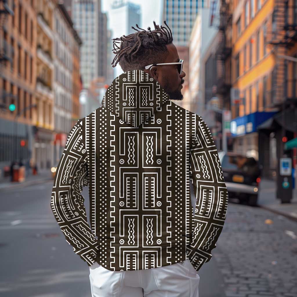 Mali Mud Cloth Bogolanfini Pattern Hoodie - African Pride