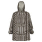Mali Mud Cloth Bogolanfini Pattern Kid Wearable Blanket Hoodie - African Pride