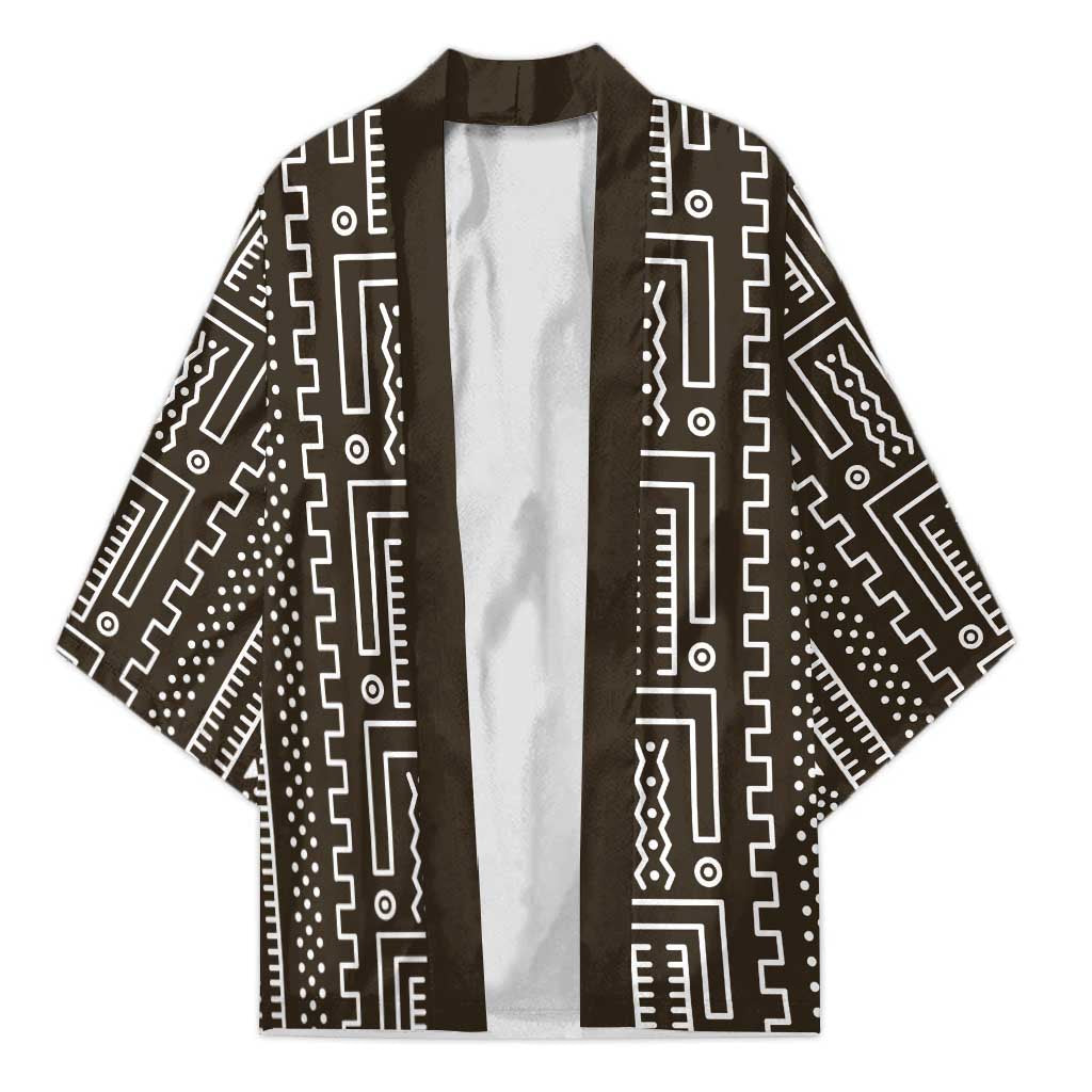 Mali Mud Cloth Kimono Bogolanfini Pattern