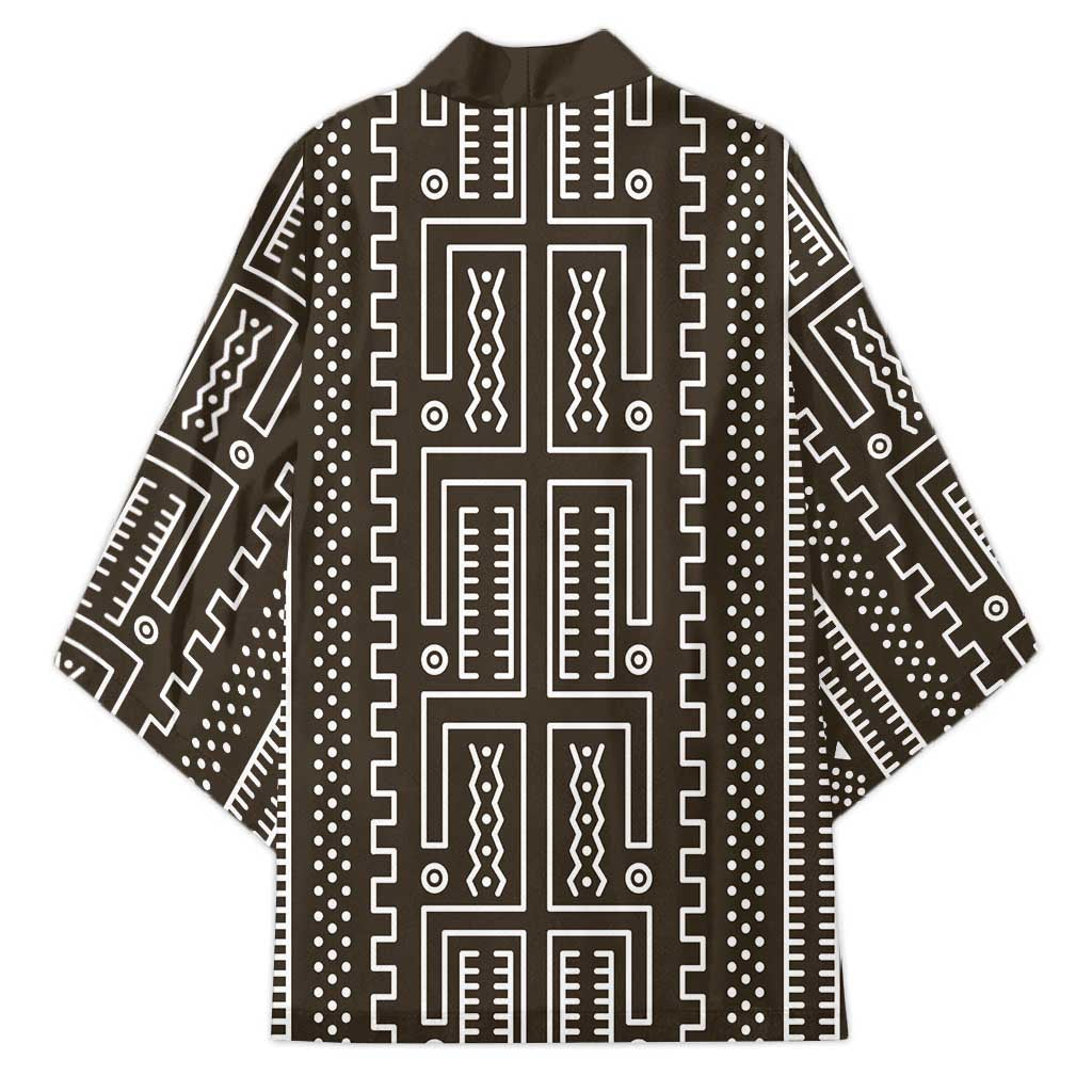 Mali Mud Cloth Kimono Bogolanfini Pattern