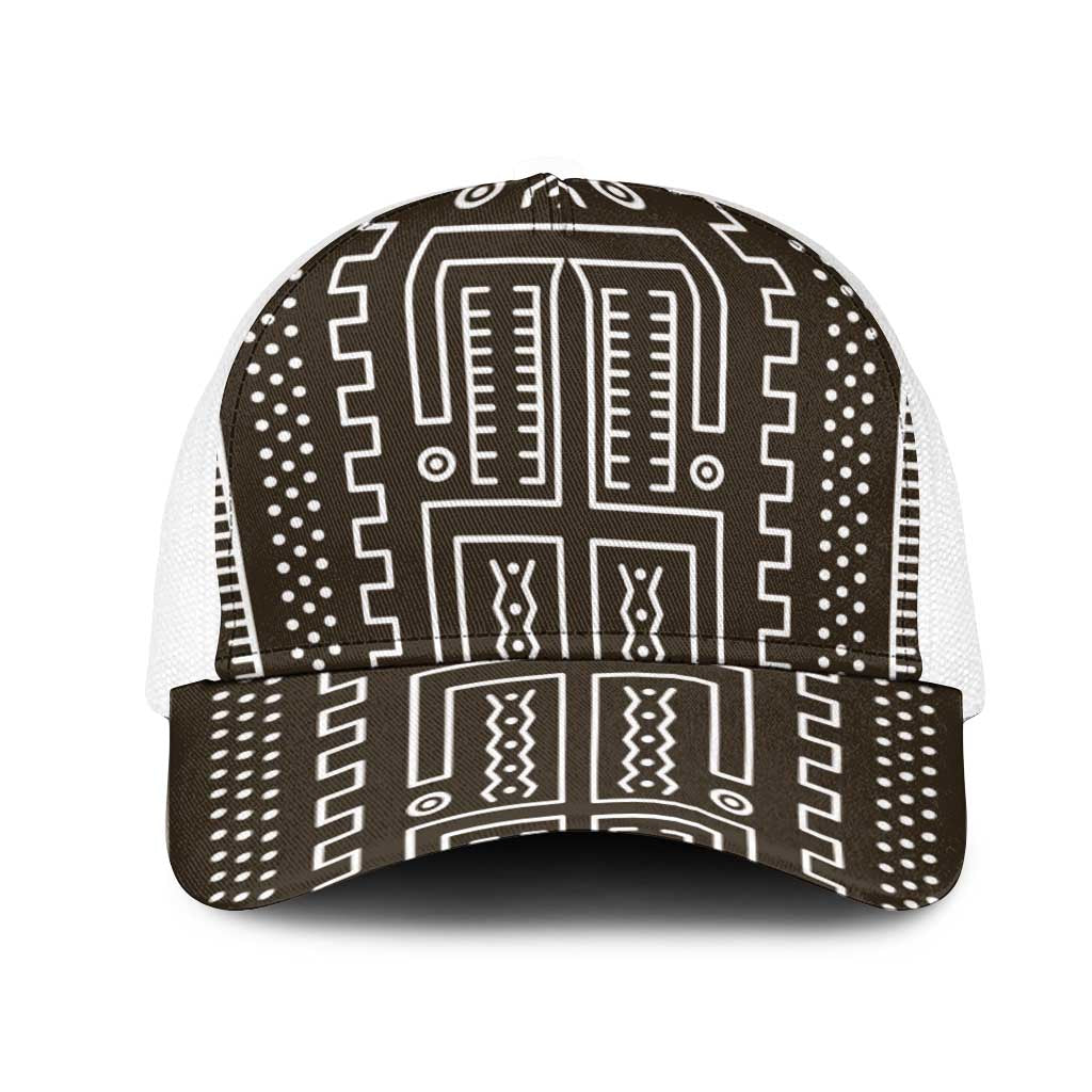 Mali Mud Cloth Bogolanfini Pattern Mesh Trucker Cap - African Pride