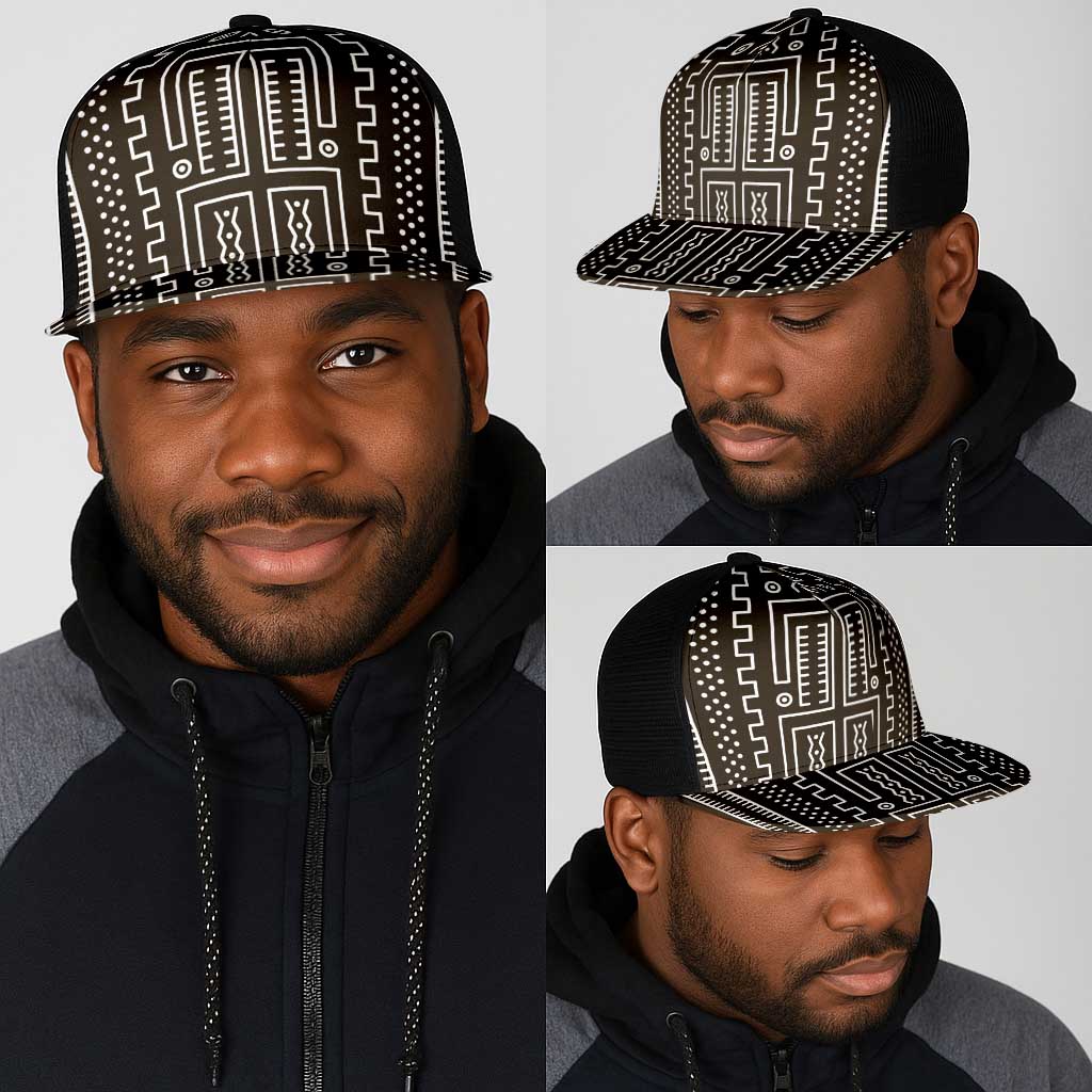 Mali Mud Cloth Bogolanfini Pattern Mesh Trucker Cap - African Pride