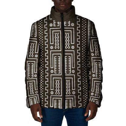 Mali Mud Cloth Padded Jacket Bogolanfini Pattern