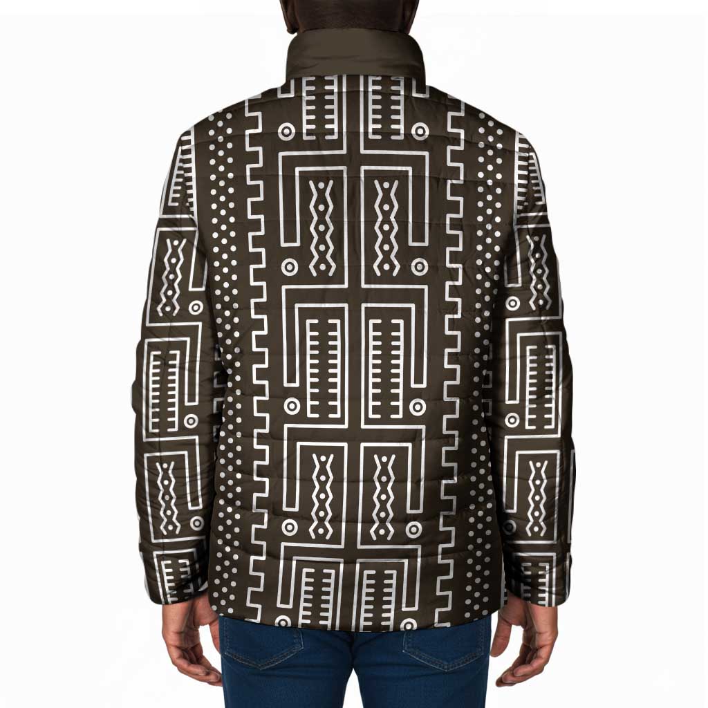 Mali Mud Cloth Padded Jacket Bogolanfini Pattern