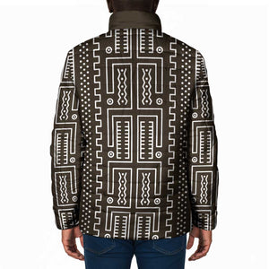 Mali Mud Cloth Padded Jacket Bogolanfini Pattern