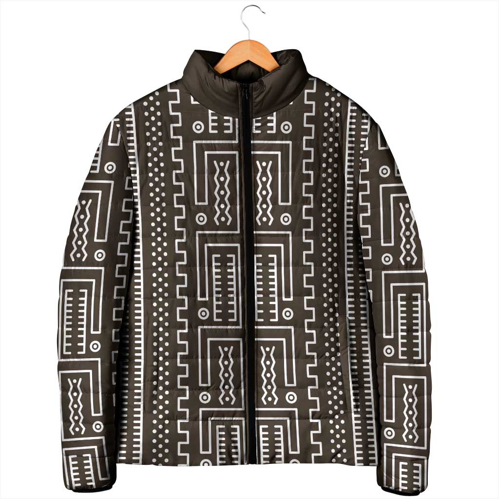 Mali Mud Cloth Padded Jacket Bogolanfini Pattern