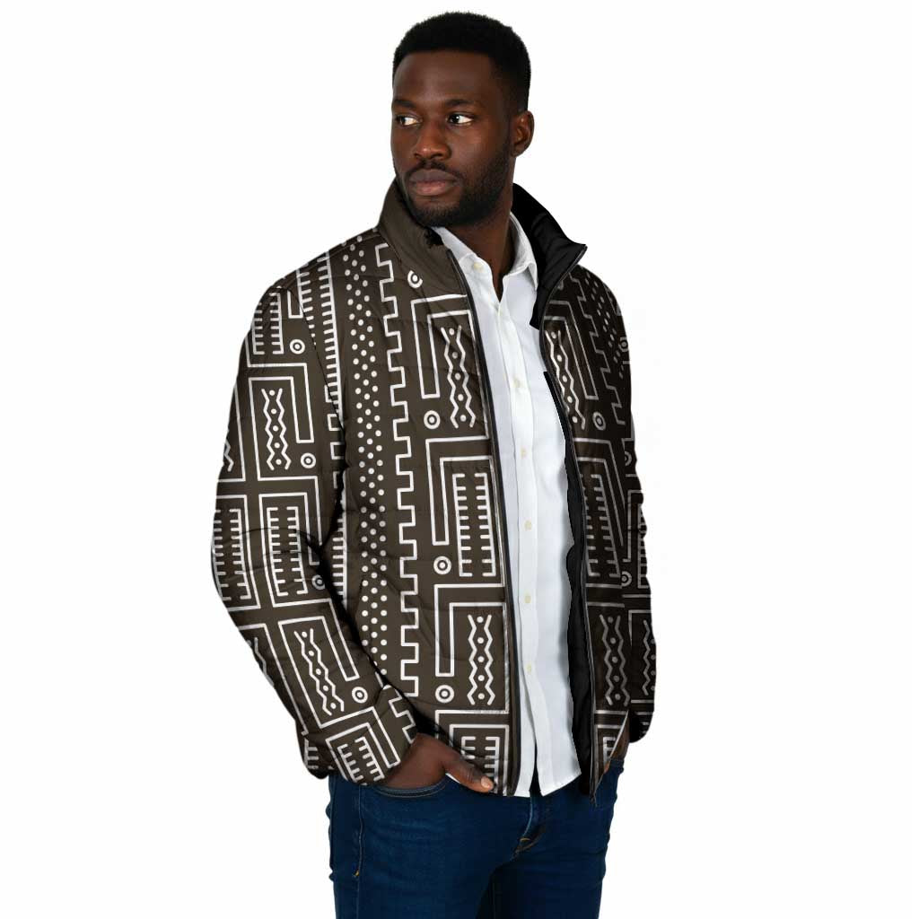 Mali Mud Cloth Padded Jacket Bogolanfini Pattern