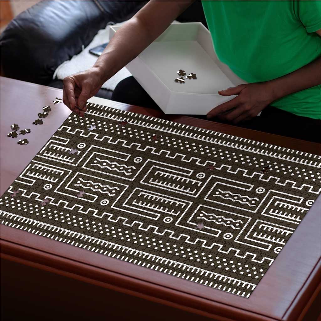 Mali Mud Cloth Puzzle Bogolanfini Pattern