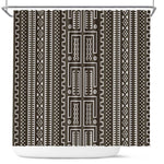 Mali Mud Cloth Bogolanfini Pattern Shower Curtain - African Pride