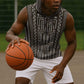 Mali Mud Cloth Bogolanfini Pattern Sleeveless Hoodie - African Pride