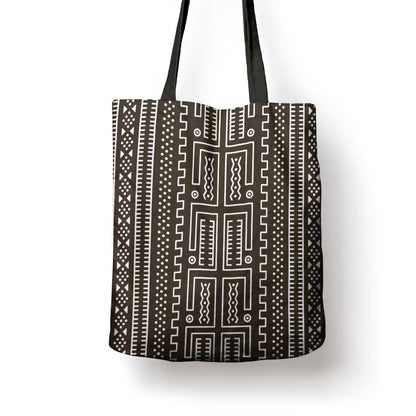 Mali Mud Cloth Tote Bag Bogolanfini Pattern