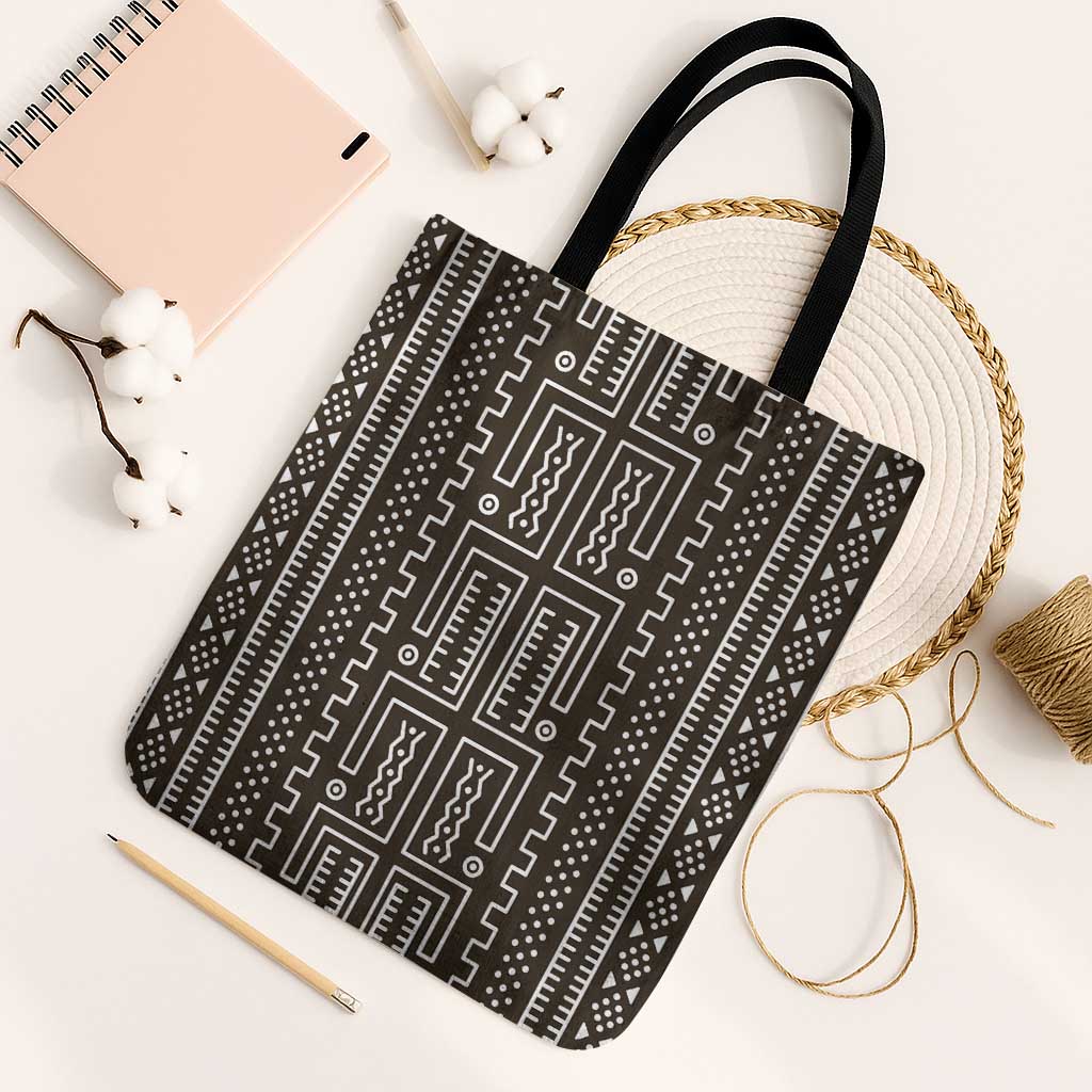 Mali Mud Cloth Tote Bag Bogolanfini Pattern