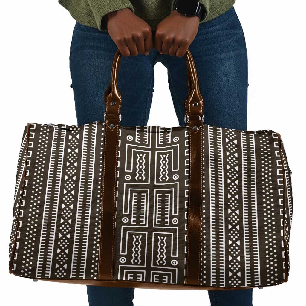 Mali Mud Cloth Travel Bag Bogolanfini Pattern