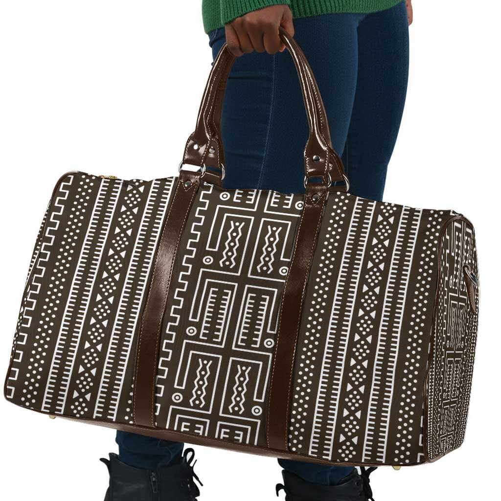 Mali Mud Cloth Travel Bag Bogolanfini Pattern