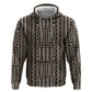 Mali Mud Cloth Bogolanfini Pattern Zip Hoodie - African Pride