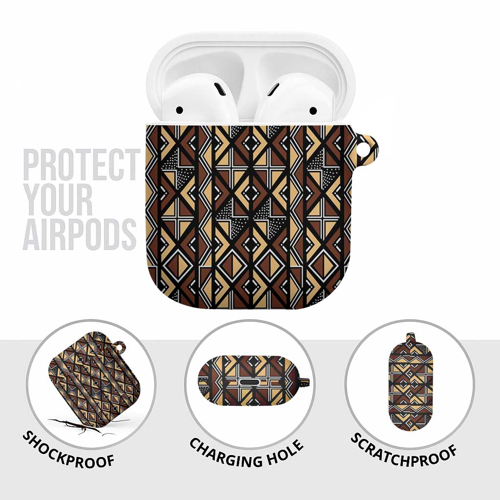 Mali Mud Cloth Legacy Pattern AirPods Case Ethnic Geometry Style