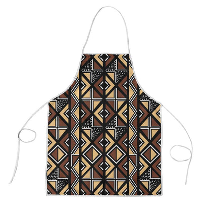 Mali Mud Cloth Legacy Pattern Apron Ethnic Geometry Style