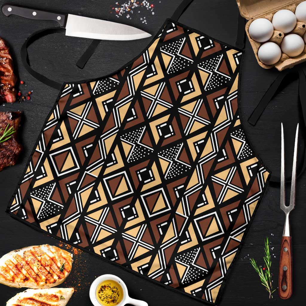 Mali Mud Cloth Legacy Pattern Apron Ethnic Geometry Style