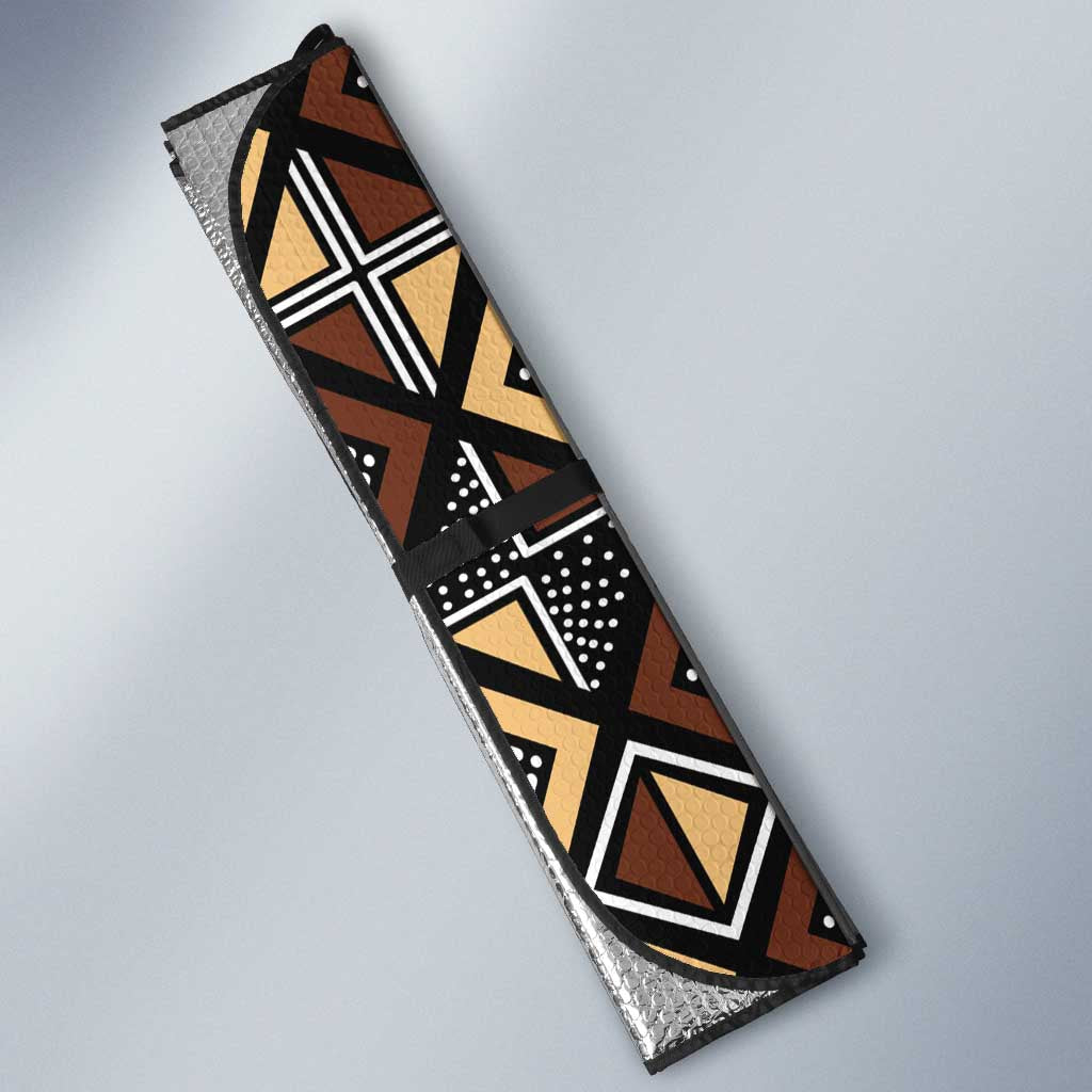 Mali Mud Cloth Legacy Pattern Auto Sun Shade Ethnic Geometry Style